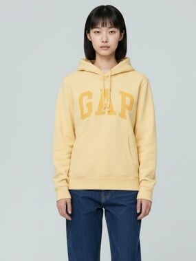 GAP Yellow Pullover Hoodie with Yellow Logo